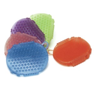 Eco Pure Rubber Jelly Glitter Two-Sided Scrubber