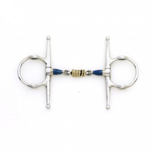 Centaur® Blue Steel Full Cheek Double Jointed Mouth with Loose Brass Roller Disks
