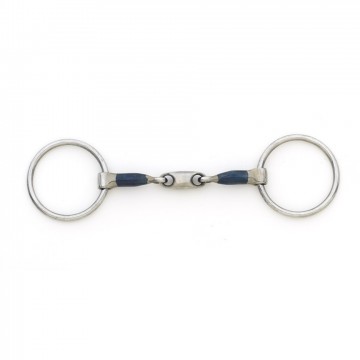 Centaur Blue Steel Oval Peanut Mouth Loose Ring