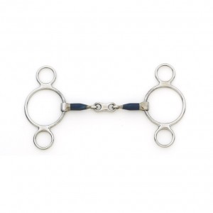 Centaur® Blue Steel 2 Ring French Link Gag